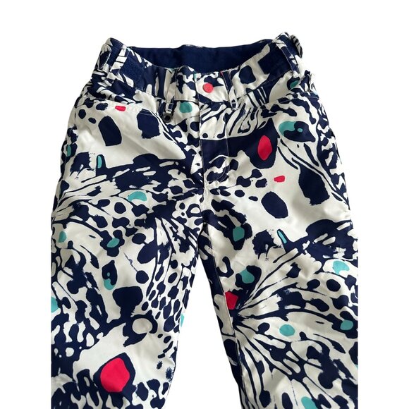 ROXY Girls Navy Butterfly Ski Winter Pants Size Medium - Picture 2 of 8